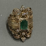 Diamond and emerald ring