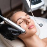 woman receiving exosome facial